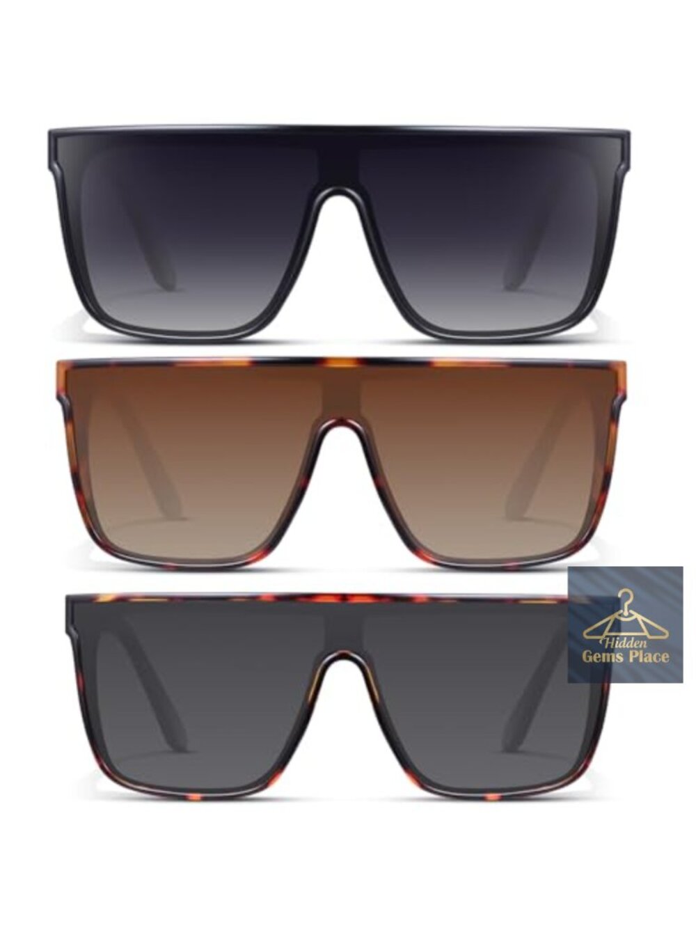 Vintage Oversized Square Sunglasses for Women Large Frame Goggle UV Protection